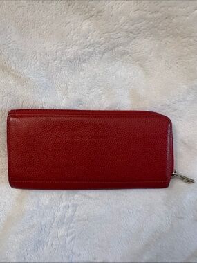 Longchamp Silver Tone Logo Zipper Pull